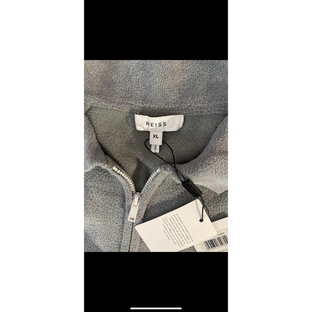 Mens Reiss gammo velour half zip shirt Gray Xlarge NWT - Picture 8 of 8